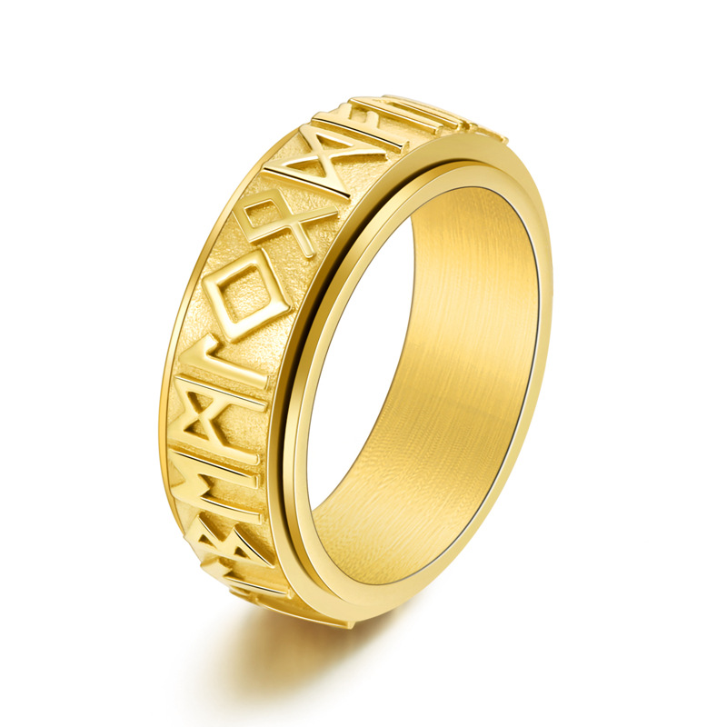 Buy 1 Get 1 Free🔥Retro Viking Rune Spin Anxiety Ring