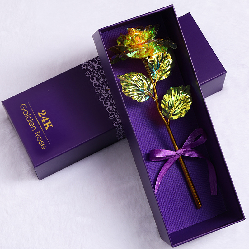 24K Golden Galaxy Rose