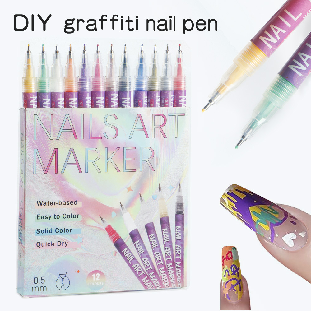 Hot Sale🎨12 Colors Nail Art Pens Set