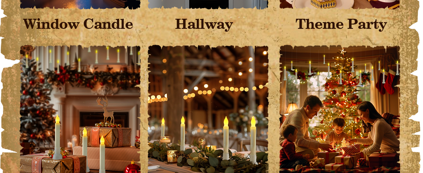 hanging candles with wand