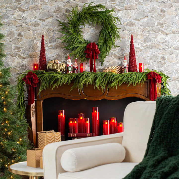 🎄Natural Christmas Greenery - Real Touch Norfolk Pine Garland