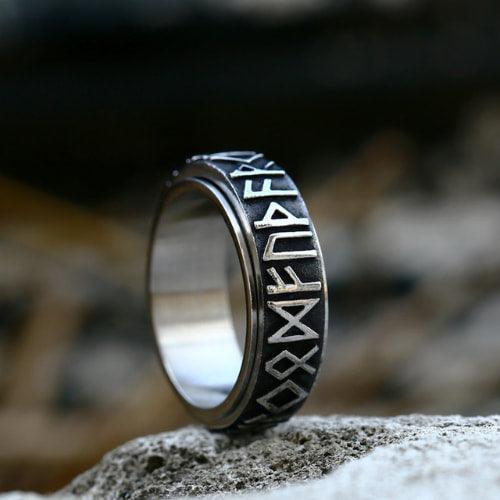 Buy 1 Get 1 Free🔥Retro Viking Rune Spin Anxiety Ring