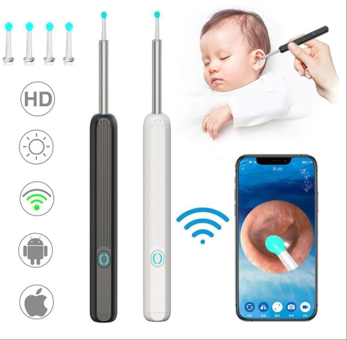 🔥WIFI Waterproof Ear Wax Removal Tool with Camera with 9 Pcs Ear Set