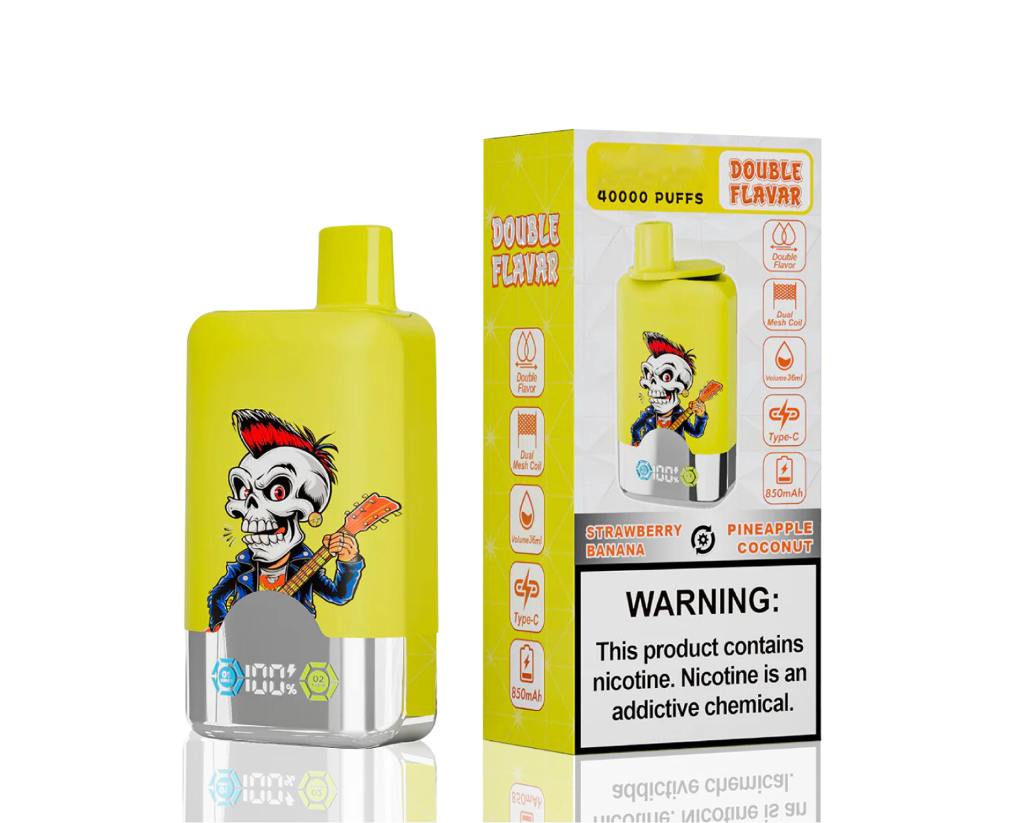 Auf Lager (EU) 2 in 1, 40K groß Zügen Einweg Vape