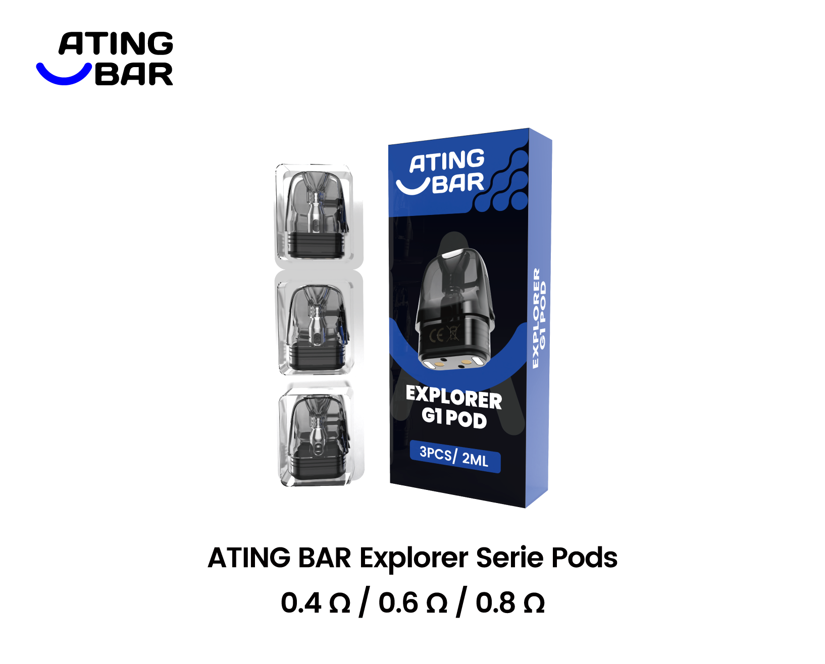 ATINGBAR EXPLORER SERIE PODS* 3er-PACK