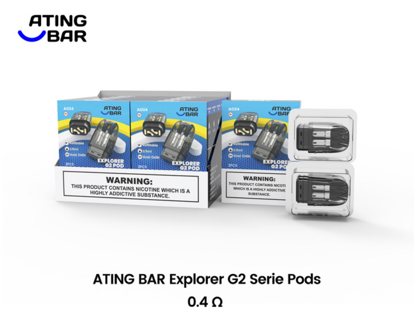 ATINGBAR EXPLORER SERIE DOUBLE COIL PODS* 2er-PACK