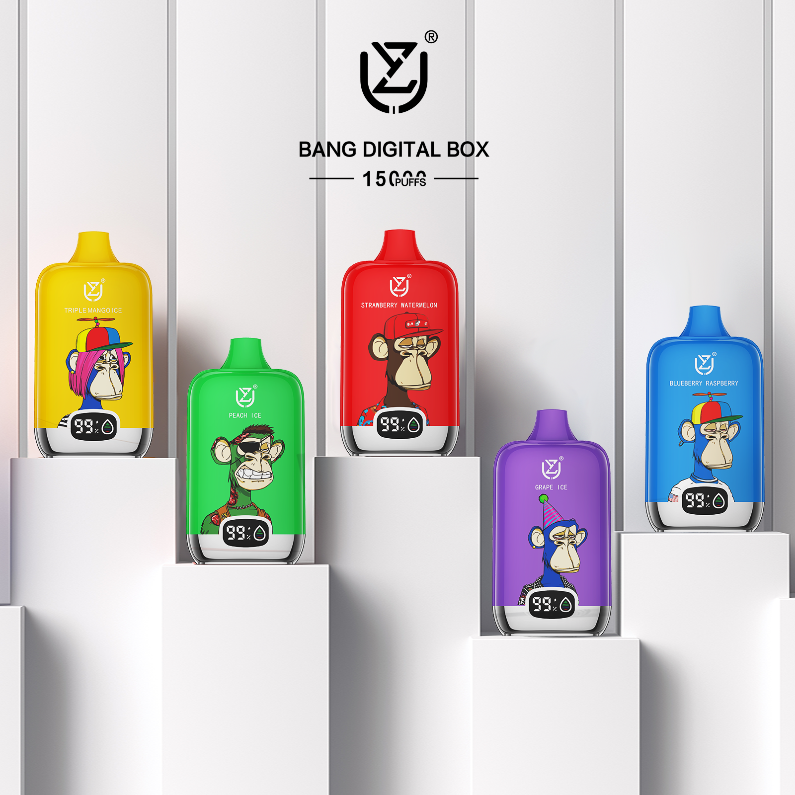 UZY Bang Digital 15K Puffs Einweg Vape | 15.000 Züge, LED Display, Type-C, EU Lager