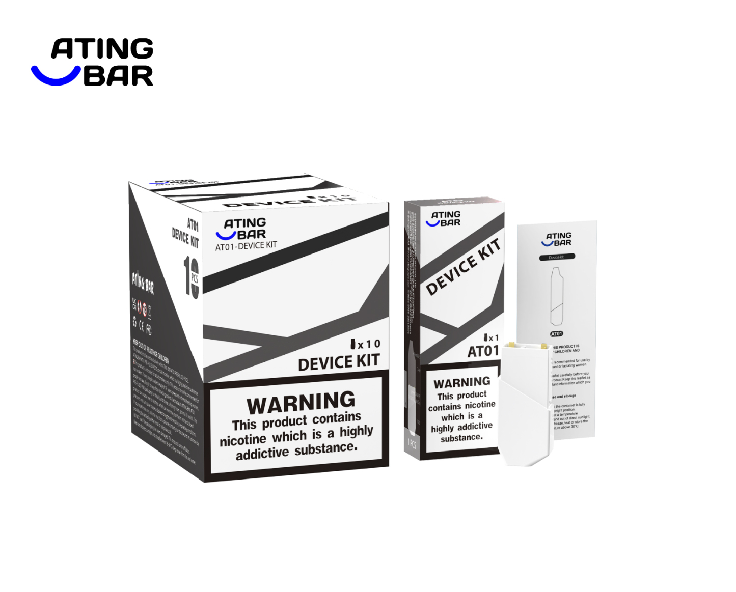 ATINGBAR AT01 PREFILLABLE POD SYSTEM BASIS BATTEREIN