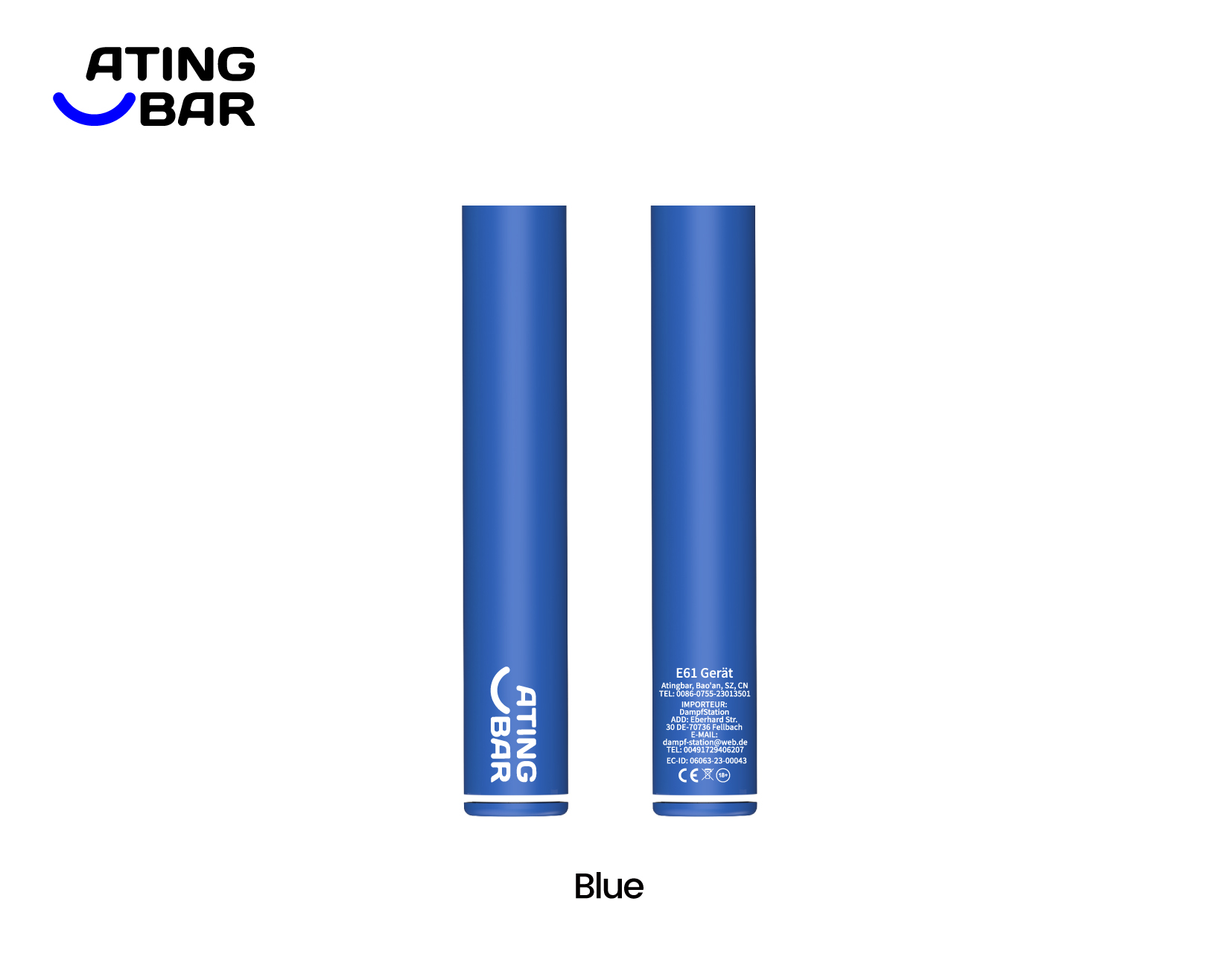 ATINGBAR E61 PREFILLABLE POD SYSTEM BASIS BATTEREIN