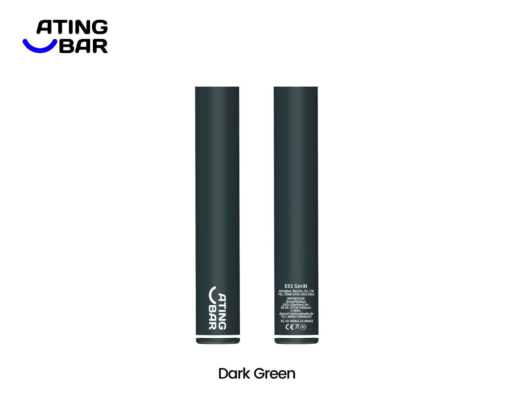 ATINGBAR E61 PREFILLABLE POD SYSTEM BASIS BATTEREIN