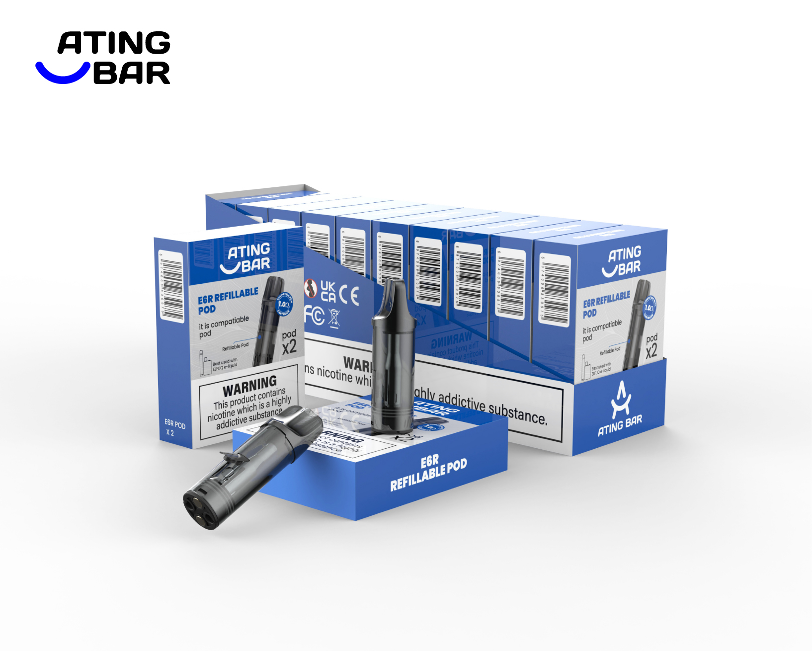 ATINGBAR E6R NACHFÜLLBARE POD 