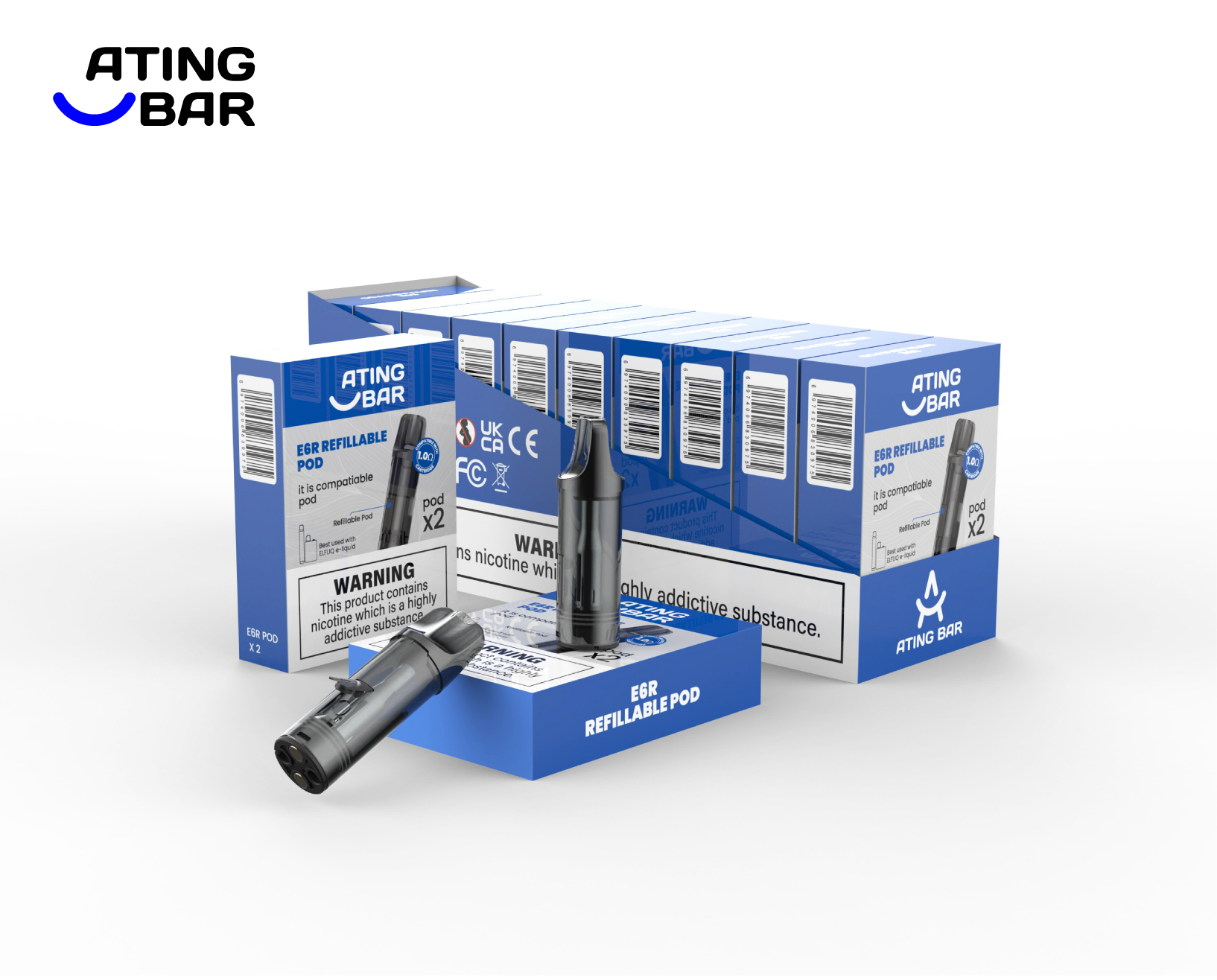 ATINGBAR E6R NACHFÜLLBARE POD 