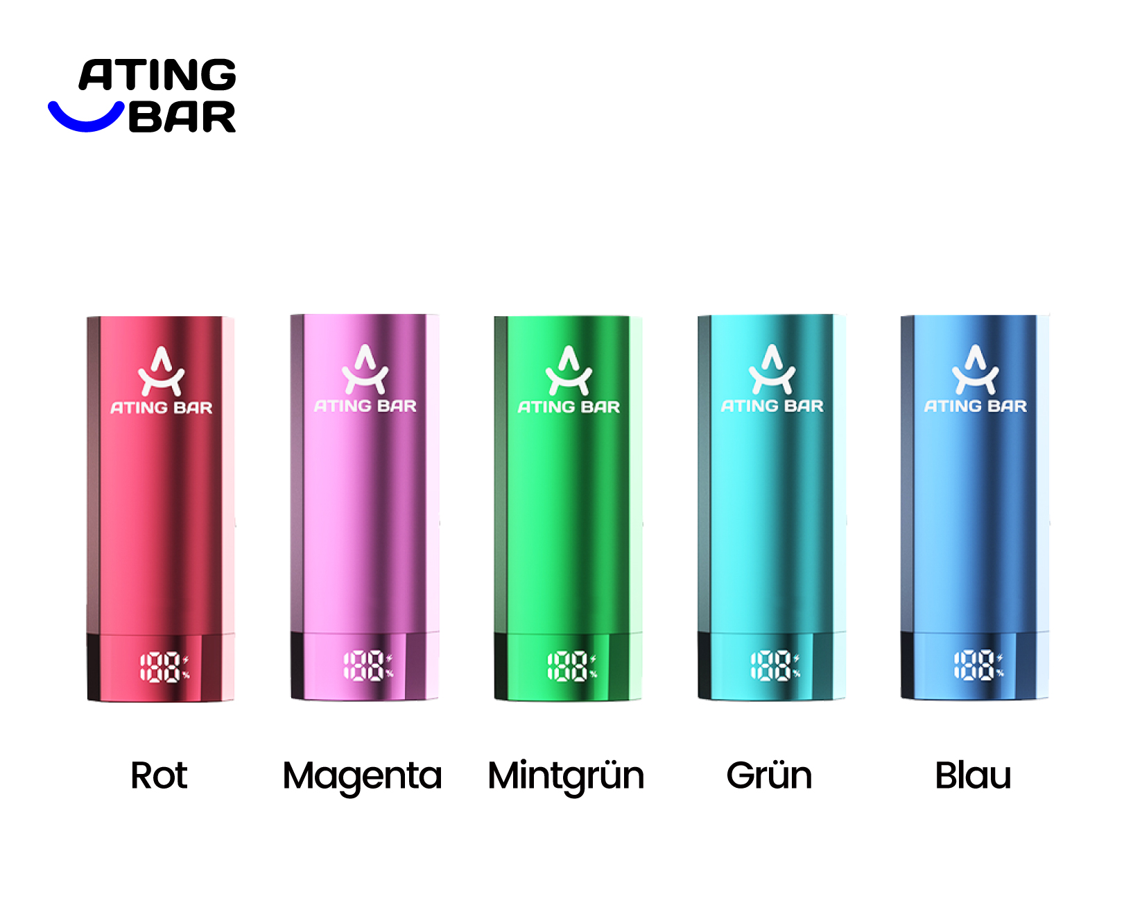 ATINGBAR E9 2+10 PREFILLABLE POD SYSTEM BASIS BATTEREIN