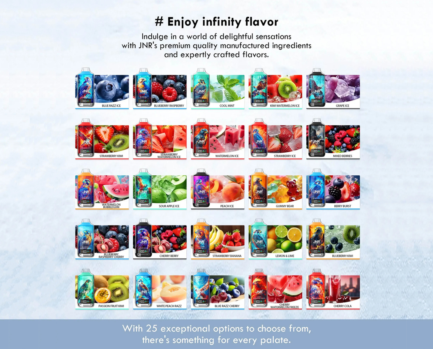 auf Lager (CN) JNR Falcon-X 18K Einweg Vape in transparenz Hülle