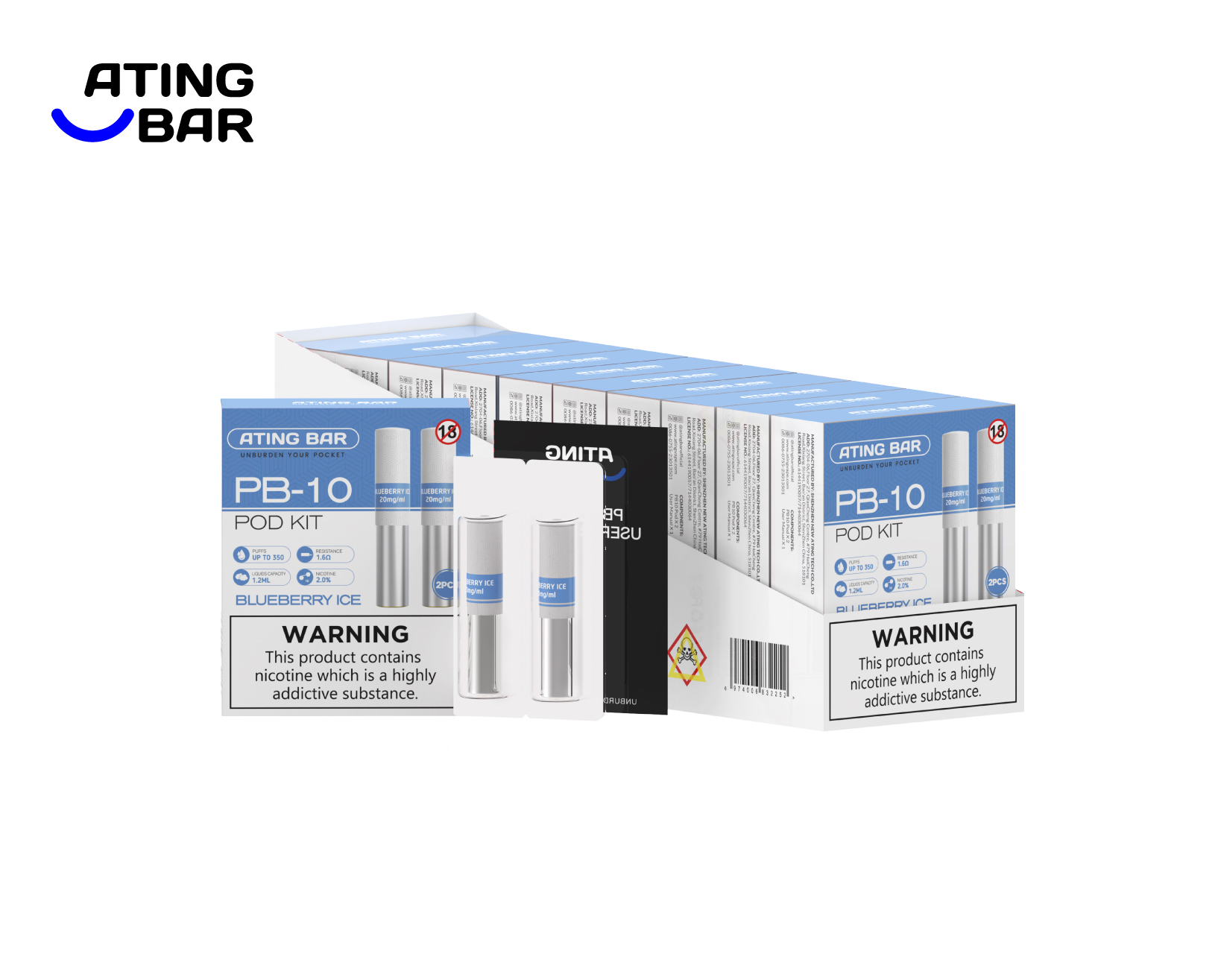 ATINGBAR PB10 PREFILLABLE POD