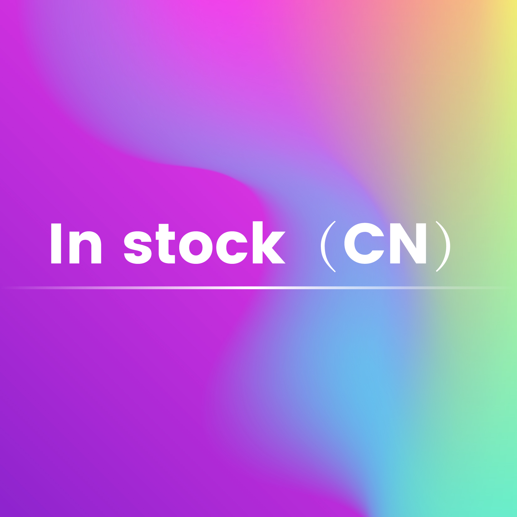 In Stock  （CN）