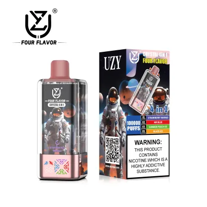 UZY 100K Puffs 4-in-1 Disposable Vape | 100,000 Puffs 4-Flavor Switchable Pod System 2%/5% nicotine  Rechargeable