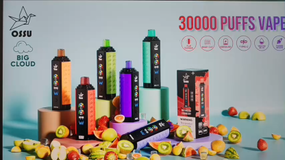 OEM / ODM Full screen DTL E-Hookah, 30K puffs, Air adjustable, Battery and Liquid  use situation display from screen [Model: big cloud] 