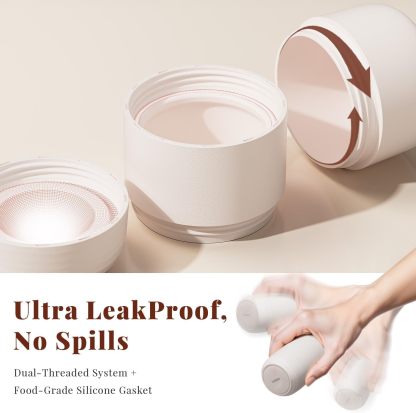 Trimcoo New Travel Toiletry Containers [Ultra Leakproof] TSA-Approved, PLA Hard Shell Jars with 5 Magnetic Labels, Wide Mouth Bottles for Lotion, Cleanser, Shampoo, Conditioner, Beige, 3 Pack, 2OZ