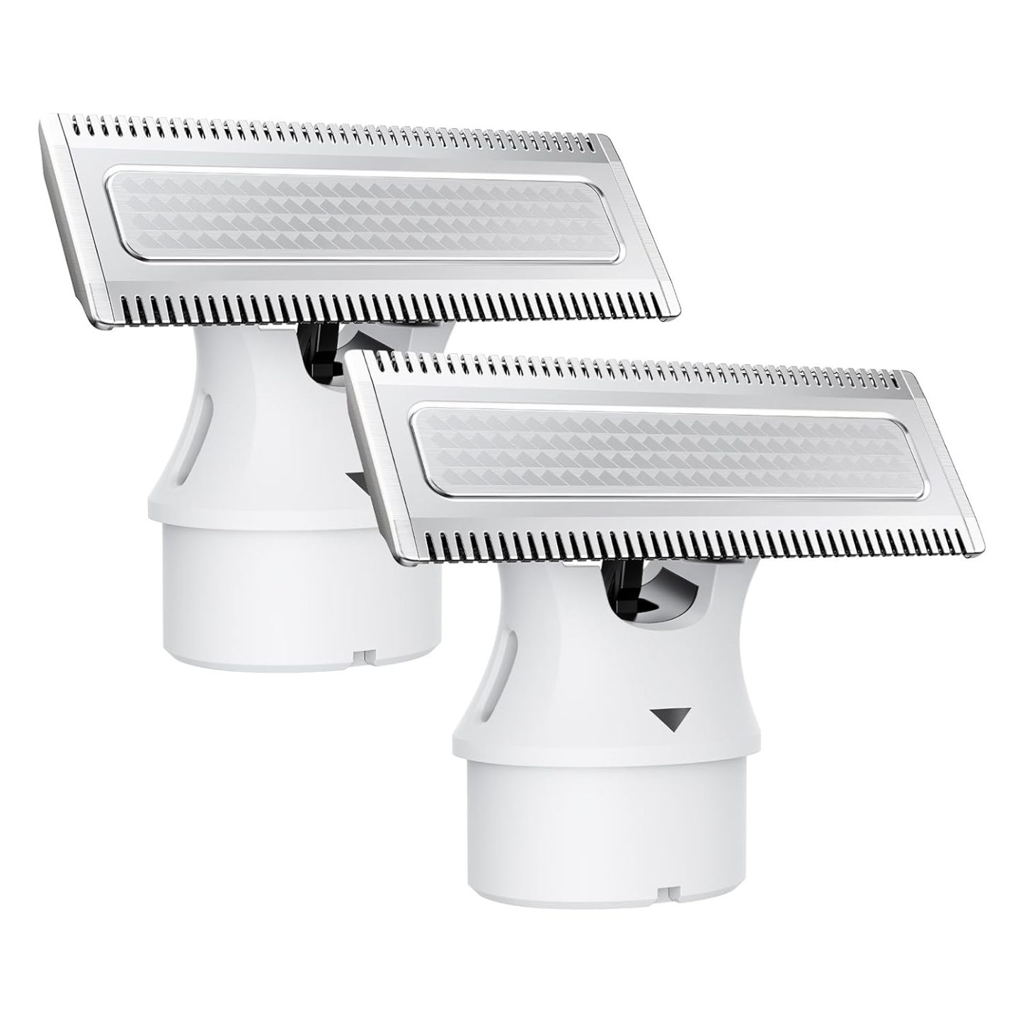 Magnetic Replacement Blades, Genuine Replacement Blades for H1 & H3 Electric Shaver and Trimmer, Easy Snap-On & Rinseable, Durable Stainless Steel, Trim, Edge and Shave, 2 Pack，White