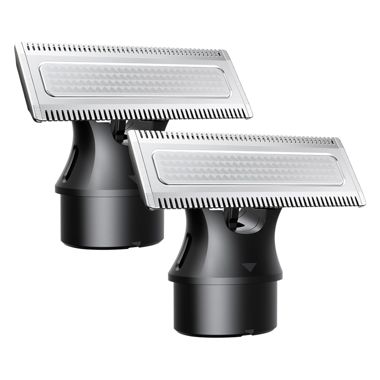 Magnetic Replacement Blades, Genuine Replacement Blades for H1 & H3 Electric Shaver and Trimmer, Easy Snap-On & Rinseable, Durable Stainless Steel, Trim, Edge and Shave, 2 Pack，Black