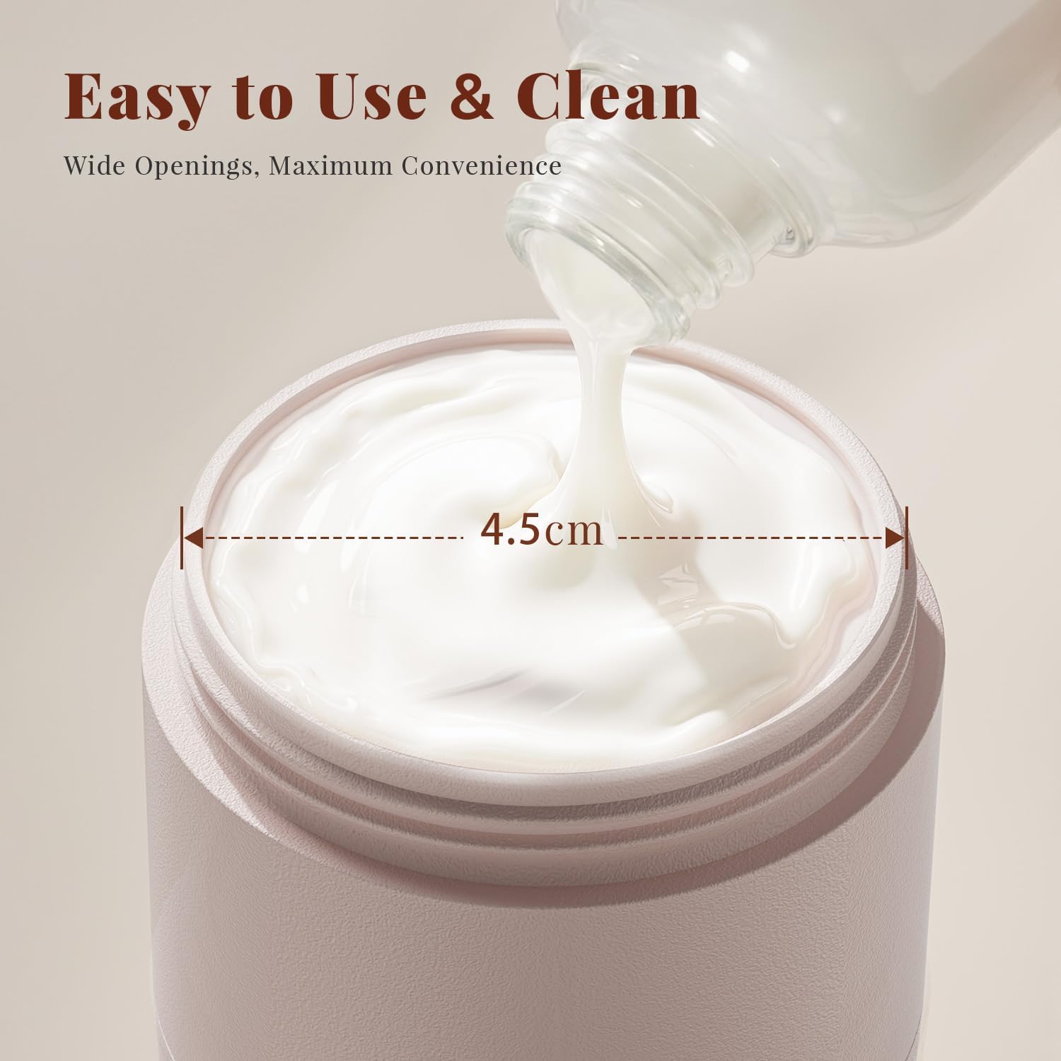 Trimcoo New Travel Toiletry Containers [Ultra Leakproof] TSA-Approved, PLA Hard Shell Jars with 5 Magnetic Labels, Wide Mouth Bottles for Lotion, Cleanser, Shampoo, Conditioner, Pink, 3 Pack, 2OZ