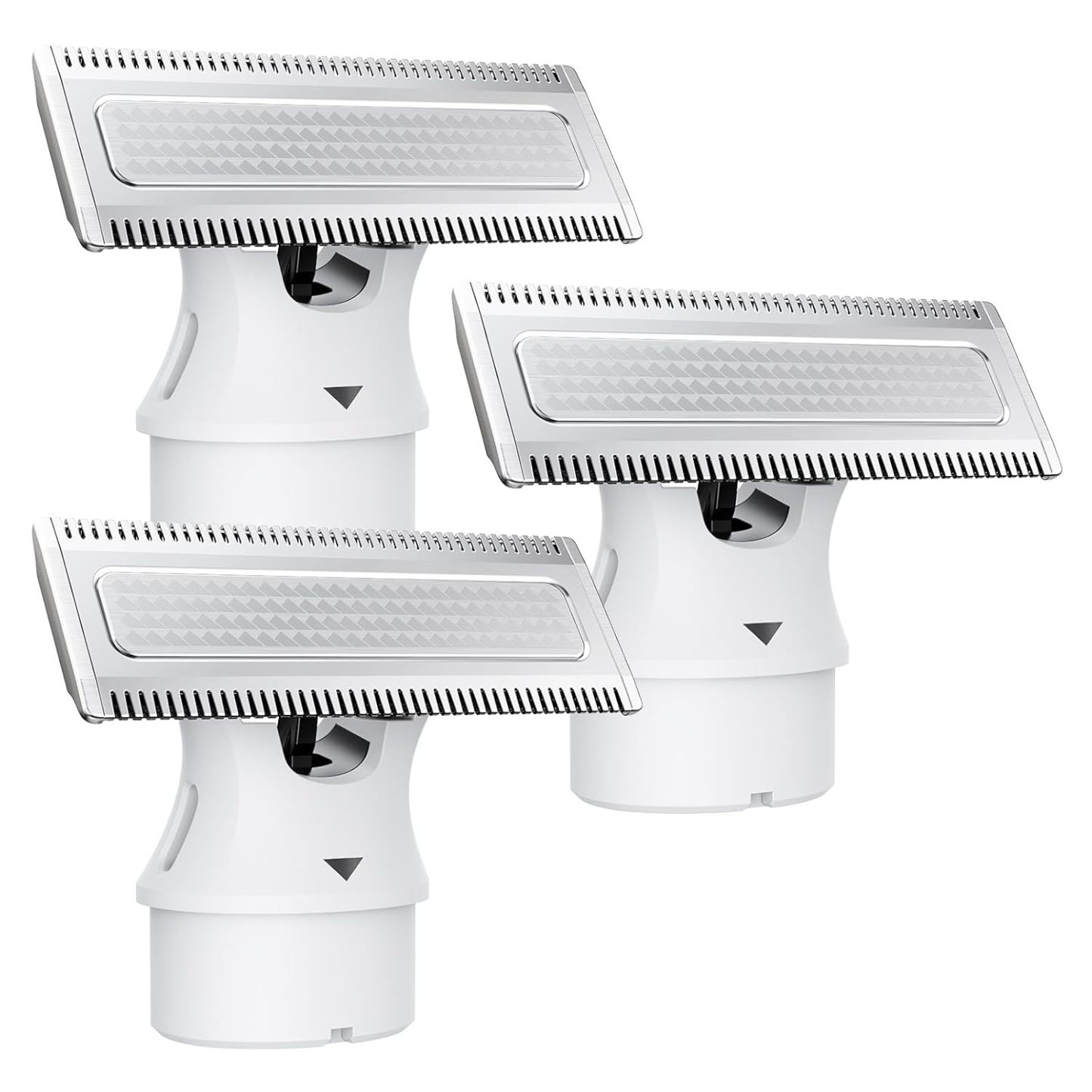 Magnetic Replacement Blades, Genuine Replacement Blades for H1 & H3 Electric Shaver and Trimmer, Easy Snap-On & Rinseable, Durable Stainless Steel, Trim, Edge and Shave, 3 Pack，White