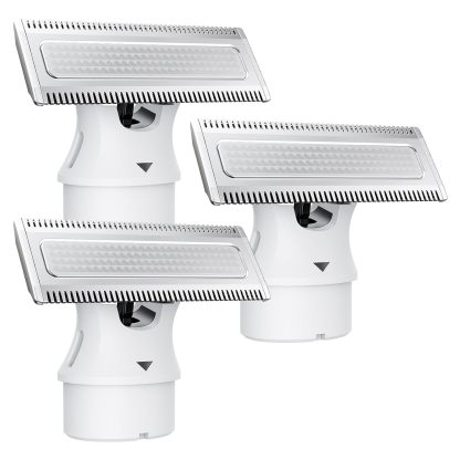 Magnetic Replacement Blades, Genuine Replacement Blades for H1 & H3 Electric Shaver and Trimmer, Easy Snap-On & Rinseable, Durable Stainless Steel, Trim, Edge and Shave, 3 Pack，White