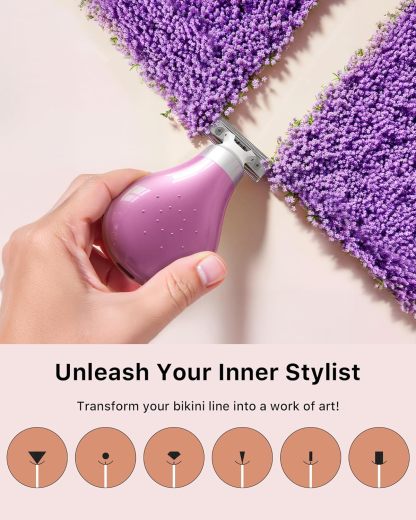 New Intimate Electric Trimmer for Women, [Small But Powerful] Designed for Pubic Hair Grooming, Bikini Line Removal, Wet/Dry Shaver On-The-Go, USB-C Rechargeable Razor with Travel Case, Pink