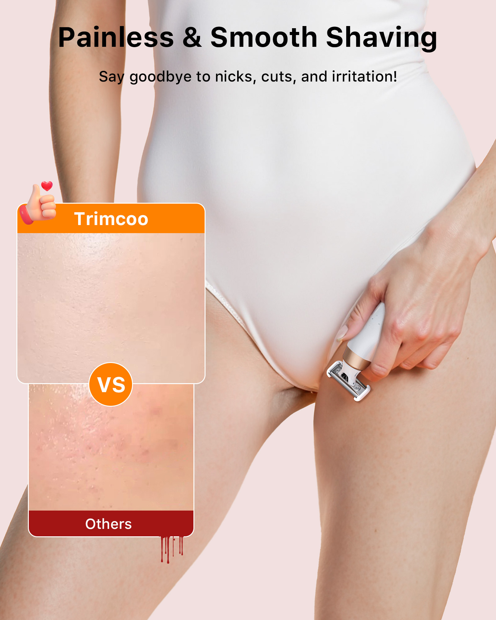 Trimcoo Mini Bikini Trimmer for women-White