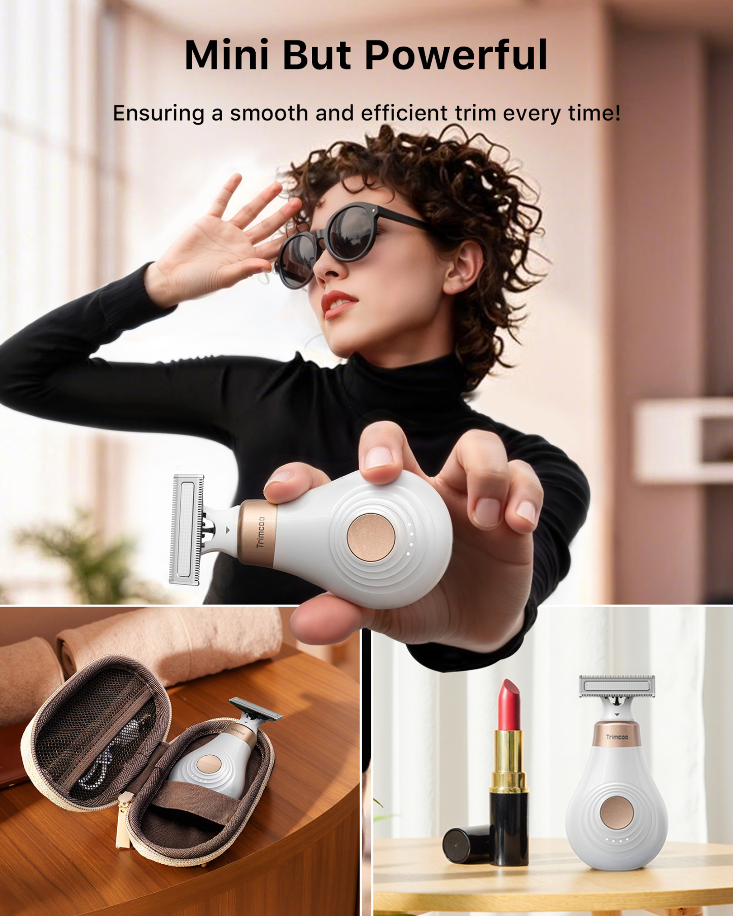 Trimcoo Mini Bikini Trimmer for women-White