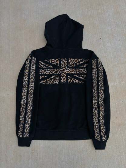 “cheetah stripe” zip hoodie set