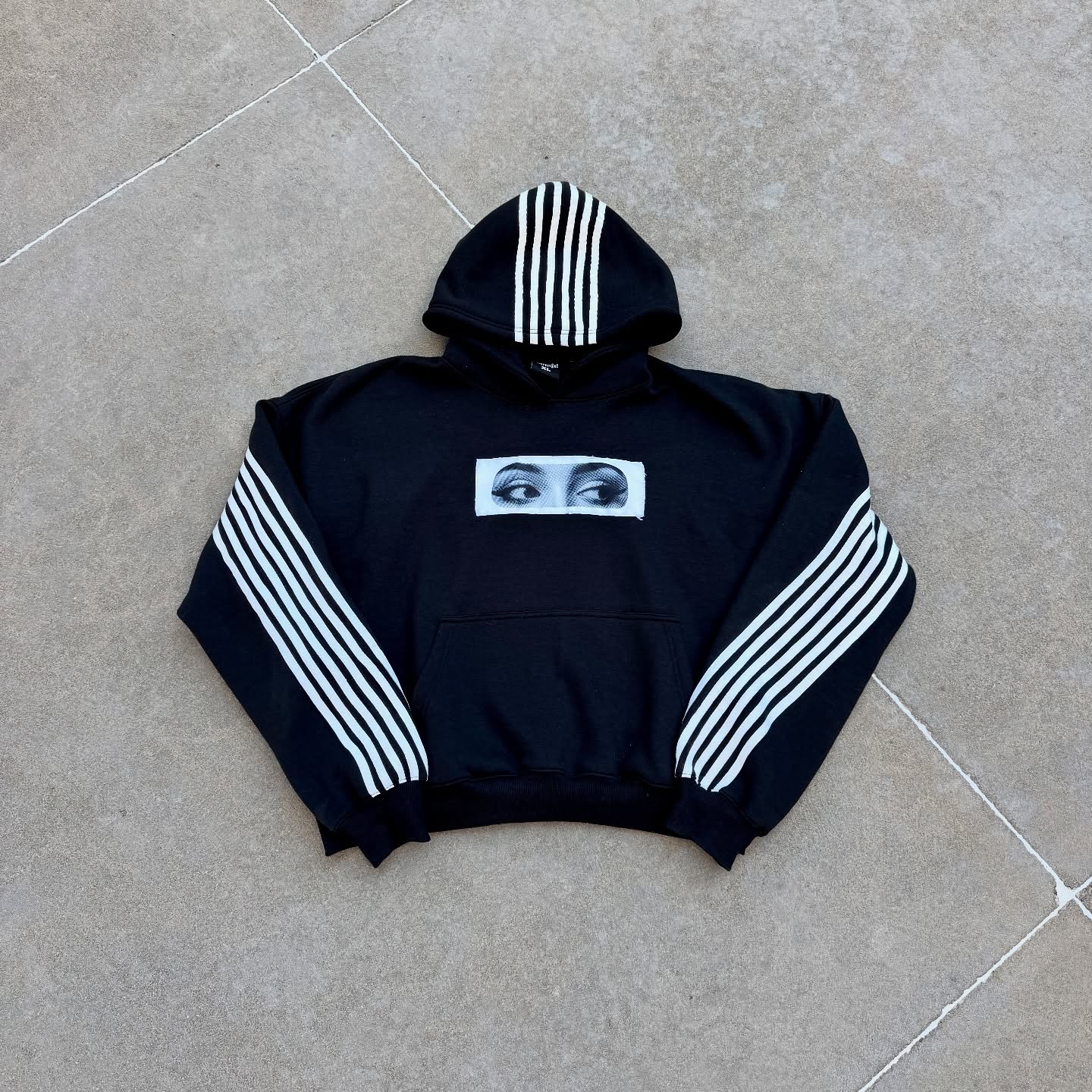 "See-through" casual hoodie set