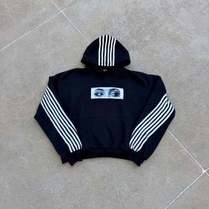 "See-through" casual hoodie set