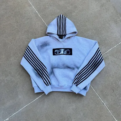 "See-through" casual hoodie set