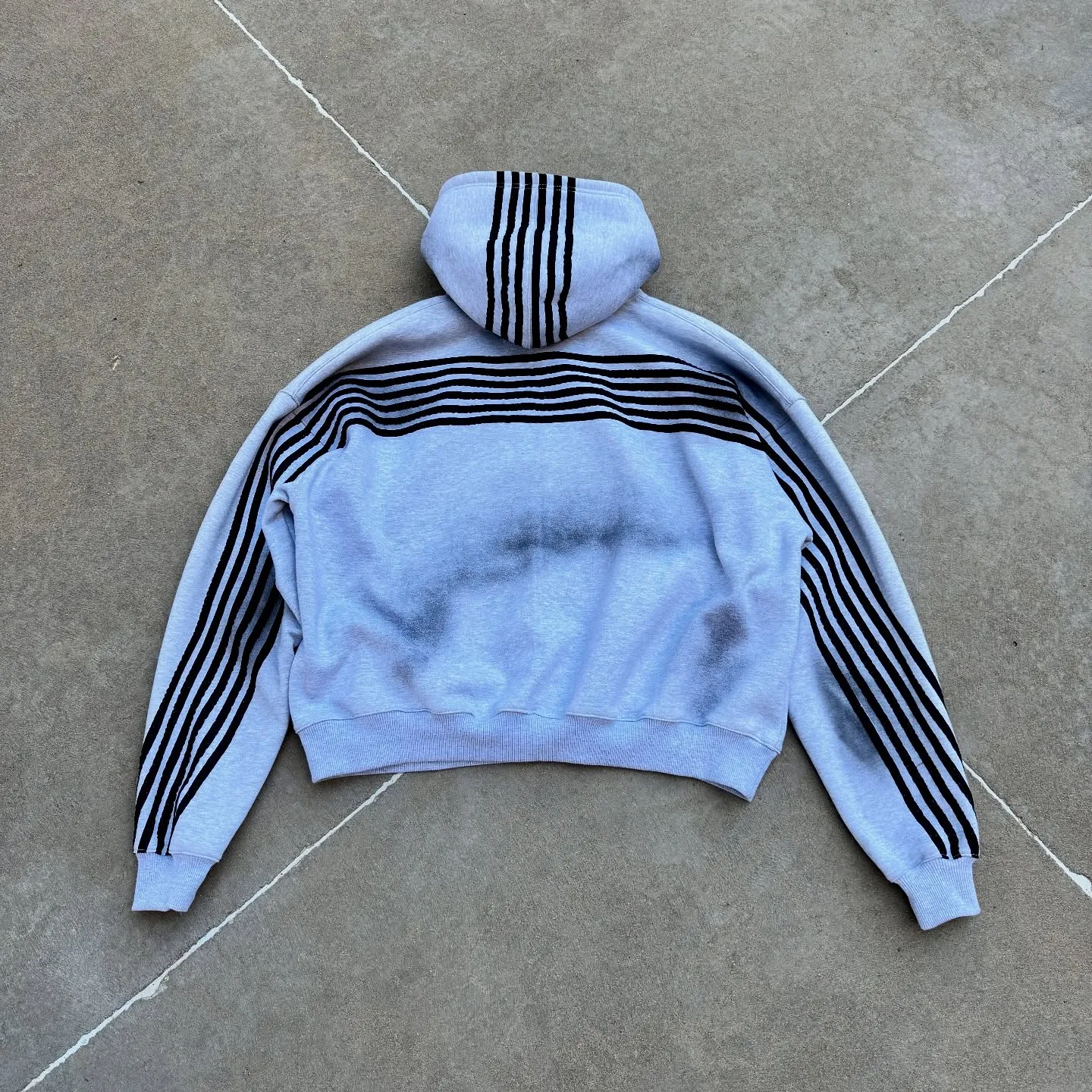 "See-through" casual hoodie set