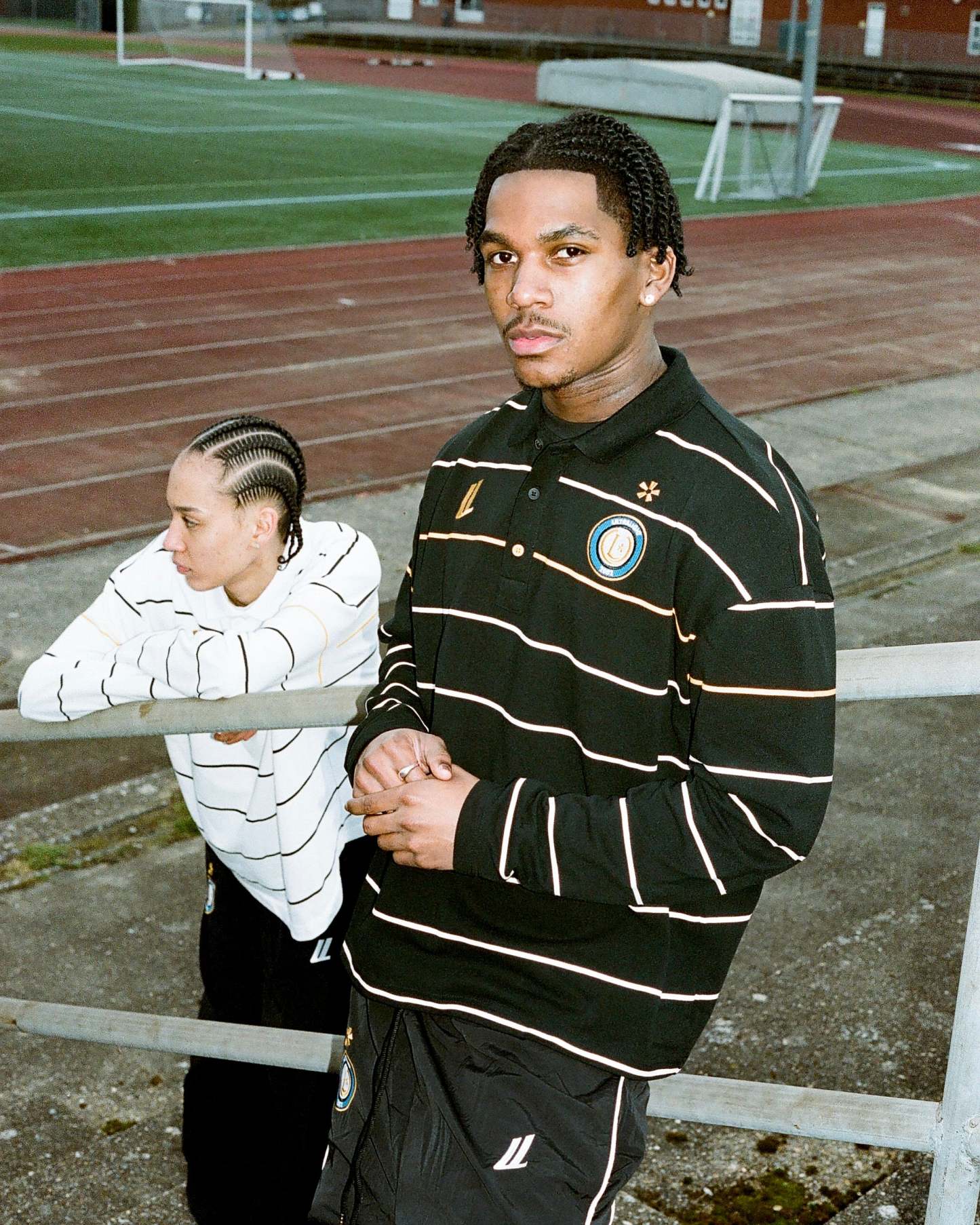 Men‘s white inter longsleeve polo shirt