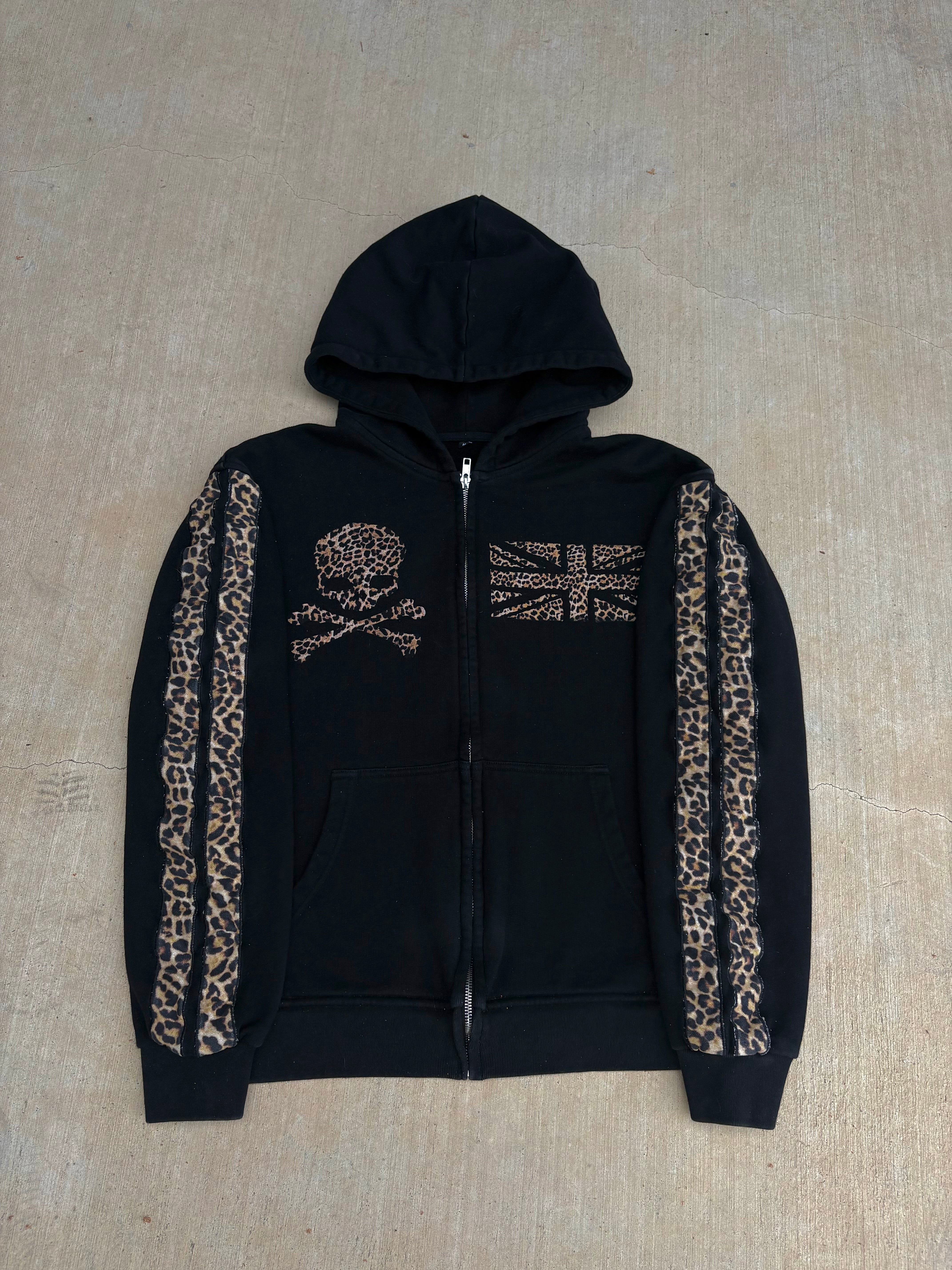 “cheetah stripe” zip hoodie set