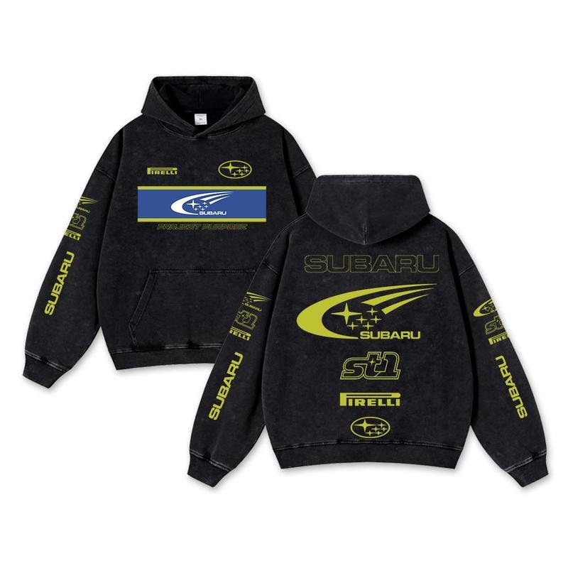 Retro Subaru St1 Racing Washed Hoodie 