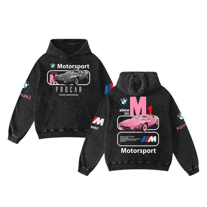 Retro BMW Motorsport Racing Washed Hoodie 