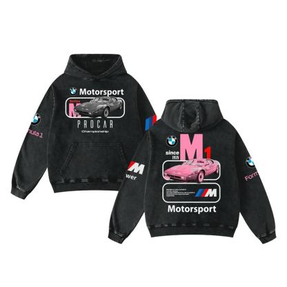 Retro BMW Motorsport Racing Washed Hoodie 