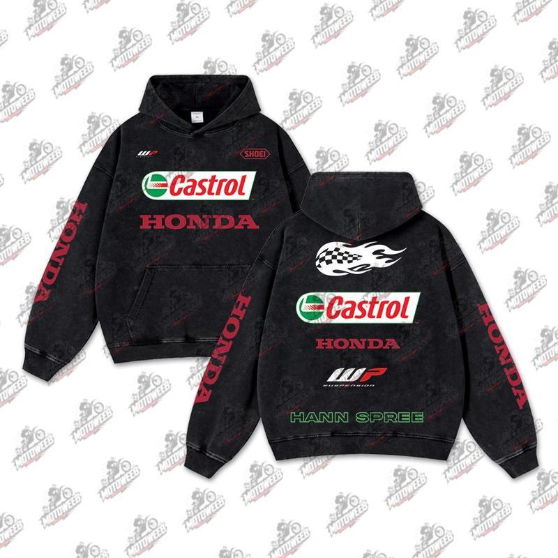 Retro Shoei Honda Racing Washed Hoodie 