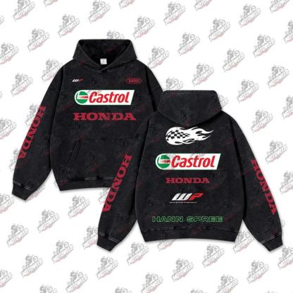 Retro Shoei Honda Racing Washed Hoodie 