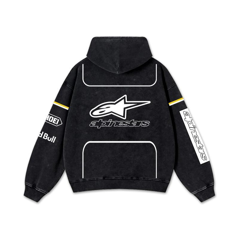 Retro Red Alpinestars Racing Washed Hoodie