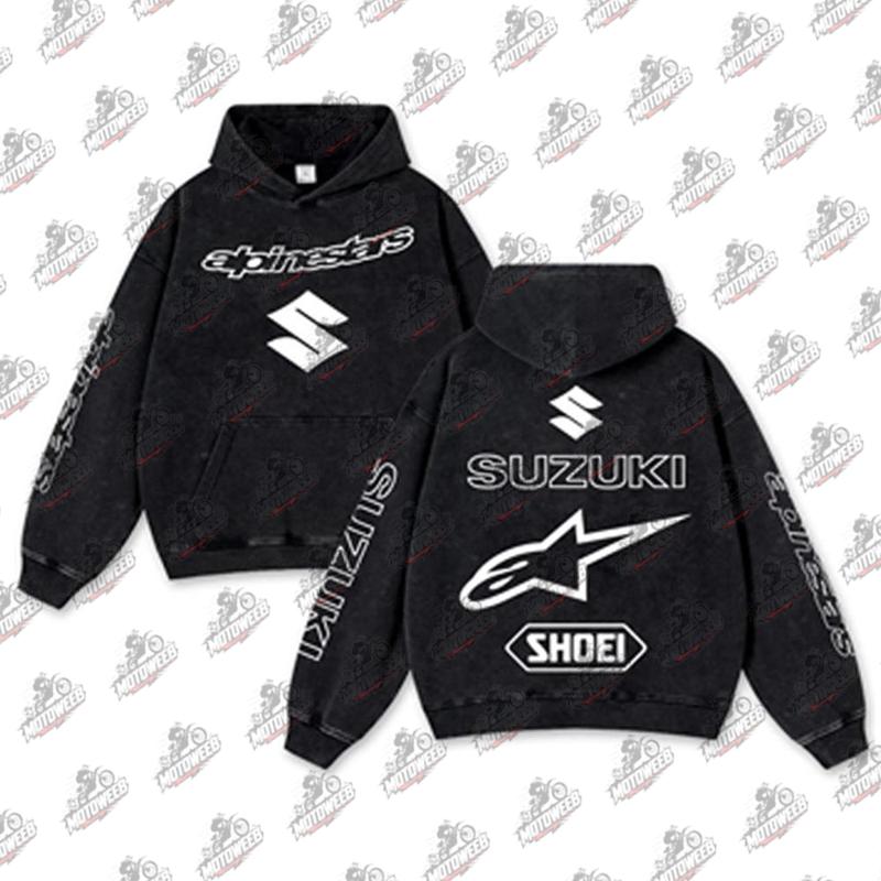Retro Alpinestar Suzuki Racing Washed Hoodie 