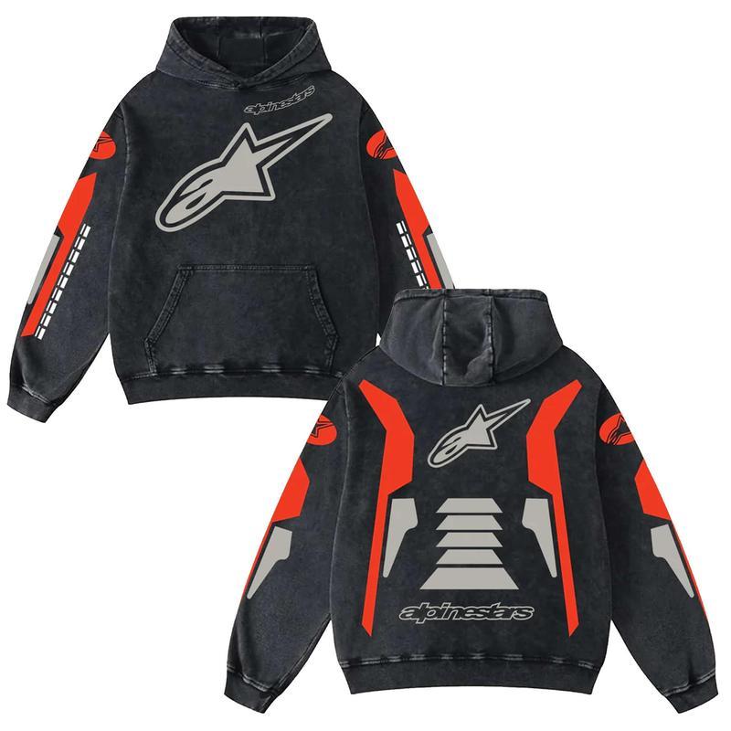Retro Alpinestar Sport Racing Washed Hoodie 