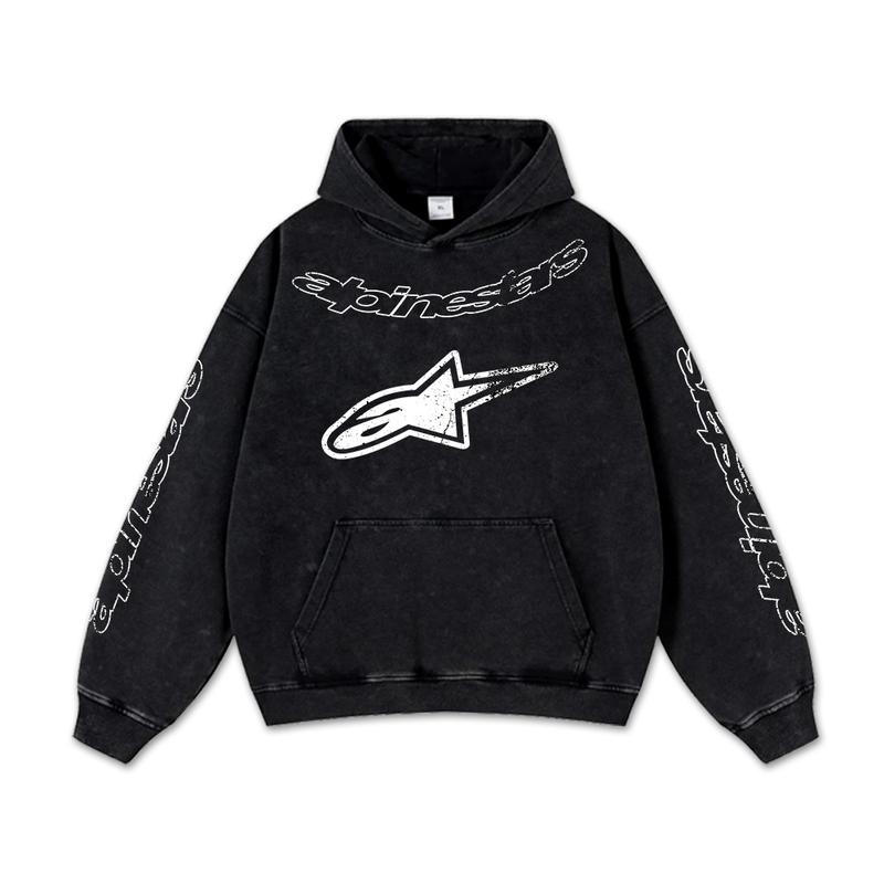 Retro Alpinestars Dirt Racing Washed Hoodie 