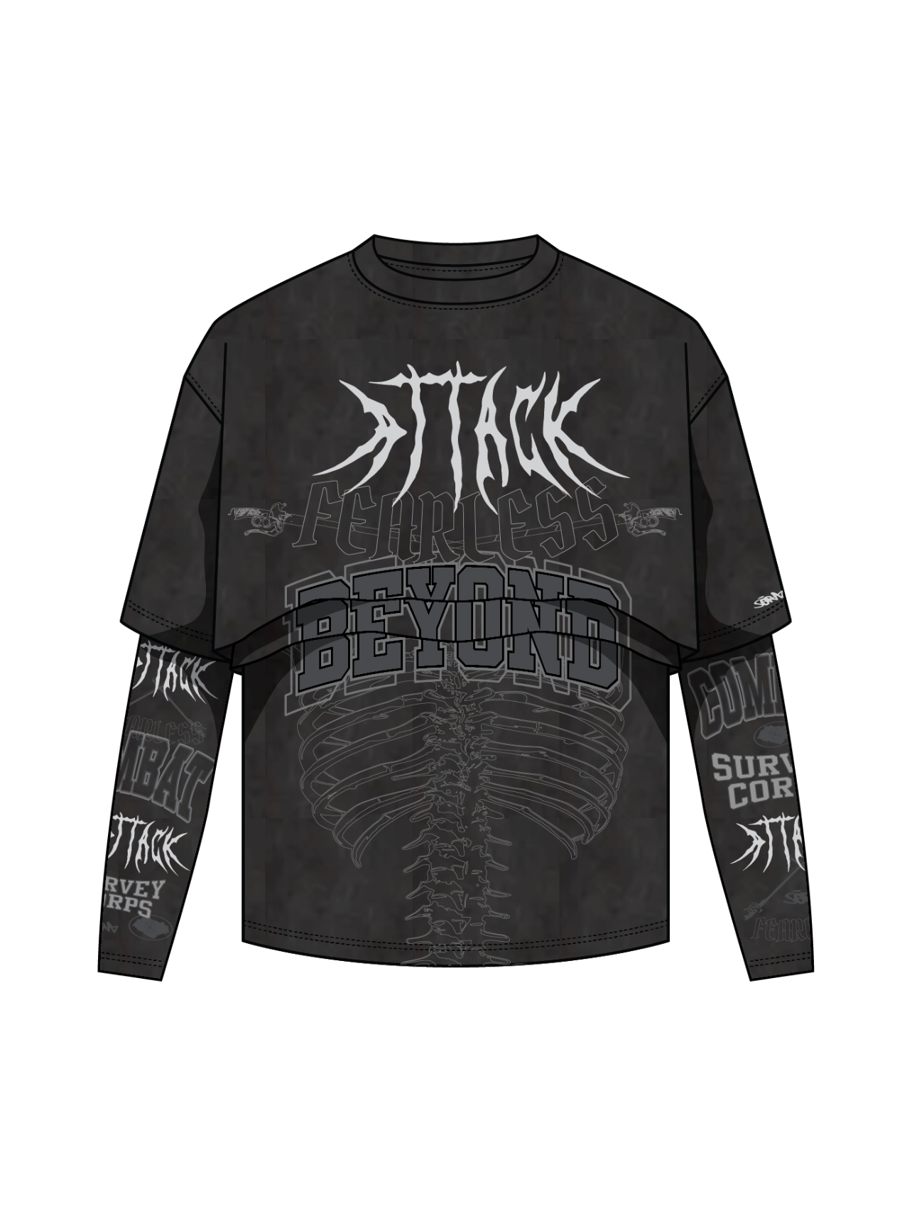 "Attack" Long-sleeve