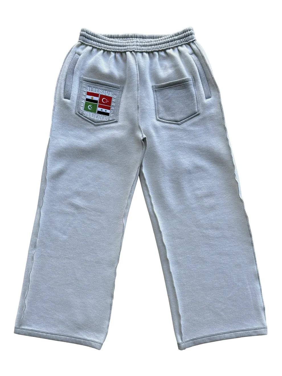 'Illusive Dynasty' Inside Out Sweatpants - Black