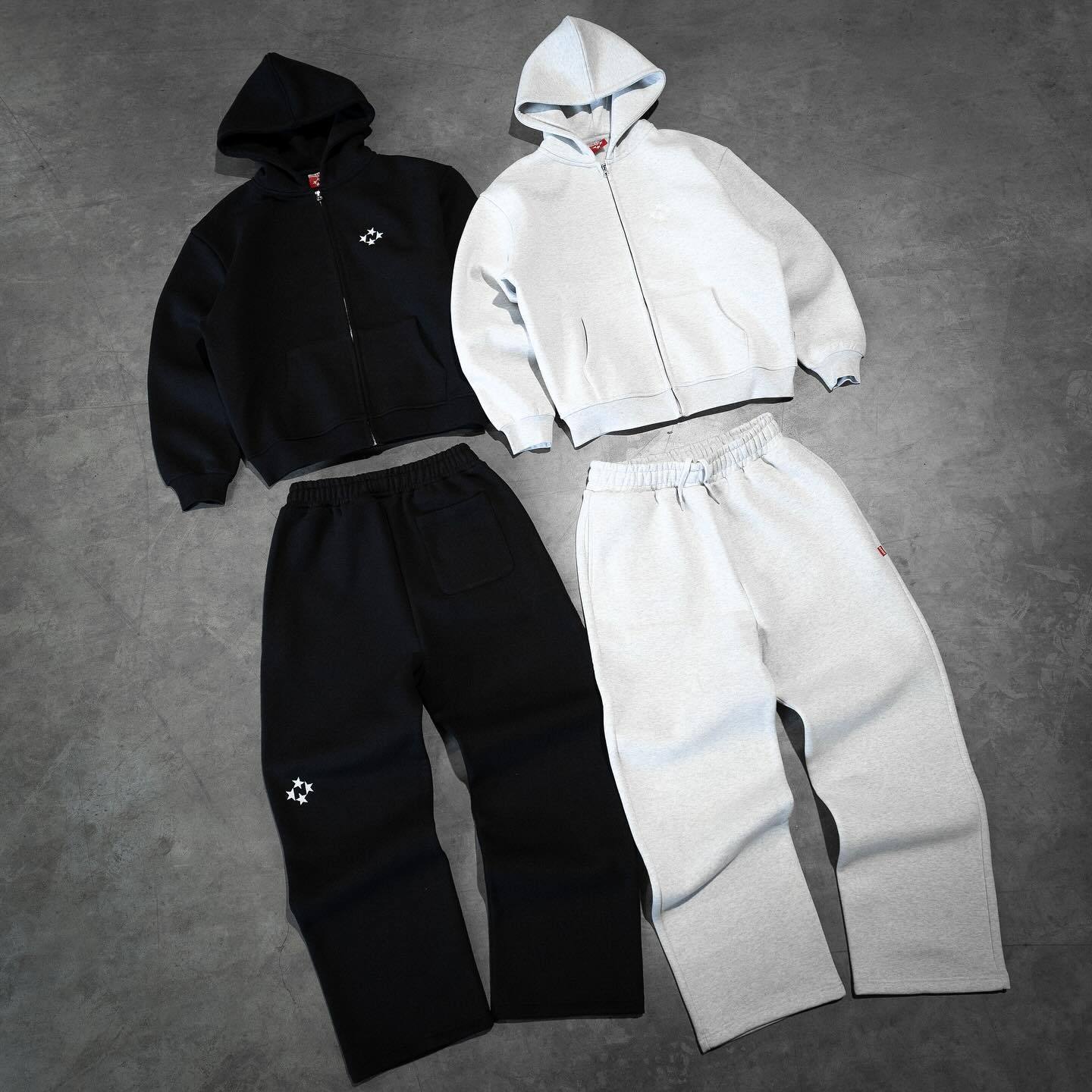 Zipper Hoodie Sweatpants Set 